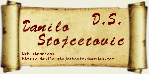 Danilo Stojčetović vizit kartica